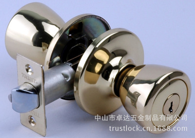 【供應高檔出口 柱式結(jié)構(gòu) 全銅鎖芯 房門 球鎖】價格,廠家,圖片,其他鎖具,中山市卓達五金制品-